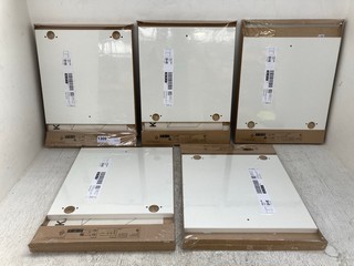 5 X IKEA KALLAX CUBE STORAGE UNITS IN WHITE: LOCATION - E5