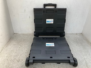 2 X LEISURE DIRECT TROLLEYS IN BLACK: LOCATION - E6