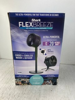 SHARK FLEX BREEZE FREESTANDING FAN IN BLACK - RRP £150: LOCATION - E9