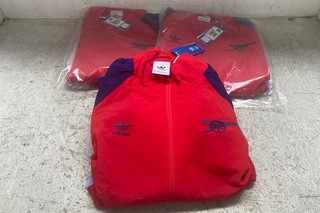 3 X ADIDAS ARSENAL RETRO TRACKSUIT TOP'S - SIZE M: LOCATION - WH5