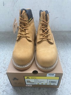 AMBLERS FS7S SAFETY BOOTS IN HONEY- UK SIZE 9: LOCATION - WH5