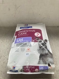 HILLS 12KG BAG OF PRESCRIPTION DIET DIGESTIVE CARE DOG FOOD WITH CHICKEN BBD 10/2025: LOCATION - WH5