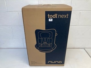 NUNA TODL NEXT CONVERTIBLE CAR SEAT IN CAVIAR(SEALED) - MODEL CS14910CVRGL - RRP £330: LOCATION - BOOTH