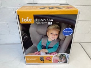 JOIE I-SPIN 360 I-SIZE CHILD CAR SEAT IN COAL(SEALED) - RRP £250: LOCATION - BOOTH