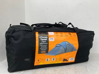 6 PERSON TUNNEL TENT WITH PORCH: LOCATION - H 4