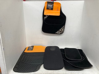 QTY OF UNIVERSAL AND RUBBER CAT MATS IN BLACK: LOCATION - H 3