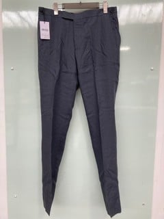 JOHN LEWIS & PARTNERS REISS MENS KIN-LINEN SLIM SUIT TROUSERS IN AIRFORCE BLUE - UK SIZE: 30 - RRP: £ 148.00: LOCATION - H 1