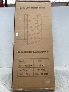 HEAVY DUTY METAL SHELVES - SIZE: 90 x 40 x 180 CM: LOCATION - G 1