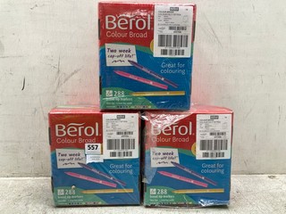 3 X BOXES OF BEROL COLOUR BROAD COLOUR FELT-TIP PENS: LOCATION - G 2