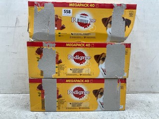 3 X BOXES OF PEDIGREE MIXED SELECTION IN JELLY DOG FOOD - BBE: 02/04/2026: LOCATION - G 2