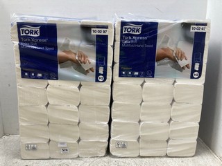 2 X PACK OF TORK XPRESS EXTRA SOFT MULTIFOLD HAND TOWELS: LOCATION - G 2