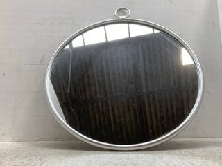 GALLERY INTERIORS BAYSWATER SILVER WALL MIRROR - RRP £105: LOCATION - G 3