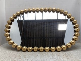 GALLERY INTERIORS SELENA WALL MIRROR IN GOLD - RRP £239: LOCATION - G 4