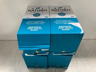 4 X BOXES OF 7 X 400G NATURO NATURAL DOG FOOD WITH CHICKEN, RICE & VEG - BBE 12/25: LOCATION - WH1