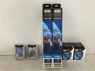 6 X ASSORTED STAR WARS ITEMS TO INCLUDE 2 X PACKS OF STAR WARS UNLIMITED ART SLEEVES: LOCATION - WH1