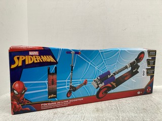 MARVEL SPIDERMAN FOLDING IN LINE KIDS SCOOTER: LOCATION - G6