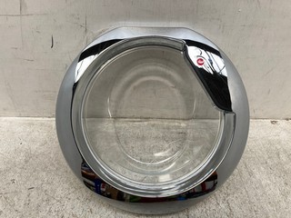 HOOVER CHROME WASHING MACHINE CLEAR GLASS DOOR: LOCATION - G8