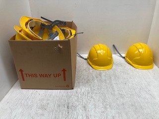 QTY JSP YELLOW SAFETY HELMETS: LOCATION - G 11