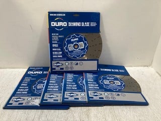 5 X DURO DIAMOND BLADES 300DSBM -COMBINED RRP: £ 139.95 (PLEASE NOTE: 18+YEARS ONLY. ID MAY BE REQUIRED): LOCATION - G 12