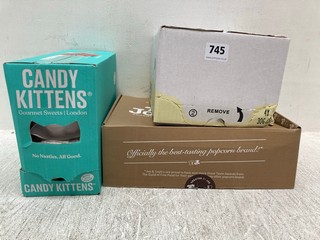 3 X BOXES OF SWEETS TO INCLUDE CANDY KITTENS WILD STRAWBERRY GOURMET SWEETS - BBE: 01/05/2025: LOCATION - G 13