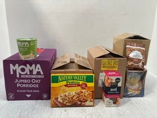 5 X BOXES OF FOOD ITEMS TO INCLUDE MOMA THE CRAFT OAT CO. JUMBO OAT PORRIDGE - BBE: 03/04/2025: LOCATION - G 14