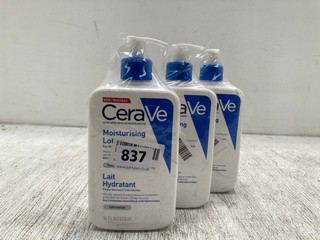 3 X CERAVE MOISTURISING LOTIONS: LOCATION - F 16