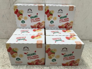 QTY OF MAMA BEAR ORGANIC APPLE, BANANA & STRAWBERRY FLAVOUR POUCHES 6+ MONTHS - BBE: 12/09/2024: LOCATION - F 15