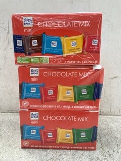 3 X BOXES OF RITTER SPORT CHOCOLATE MIXES TO INCLUDE: CORNFLAKES - BBE: 31/08/2024: LOCATION - F 15