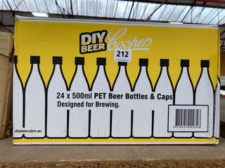 DIY BEER 24 X PLASTIC PET BEER BOTTLES & CAPS: LOCATION - BR12