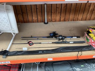 SHAKESPEARE FIREBIRD SPIN COMBO FISHING POLE TO INCLUDE PENN PURSUIT IV INSURE LURE FISHING POLE - COMBINED RRP £230: LOCATION - AR1