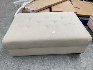 THE FERNE LARGE FOOTSTOOL IN LIMESTONE FABRIC: LOCATION - A4