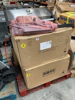 PALLET OF ASSORTED INCOMPLETE BBQ COMPONENTS: LOCATION - B3 (KERBSIDE PALLET DELIVERY)