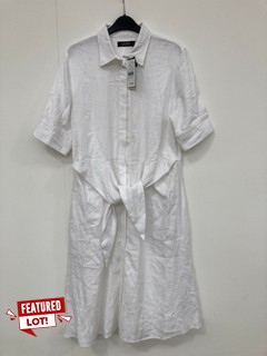 RALPH LAUREN WHITE FABRIC DRESS IN SIZE 12 RRP £279.00: LOCATION - AR2