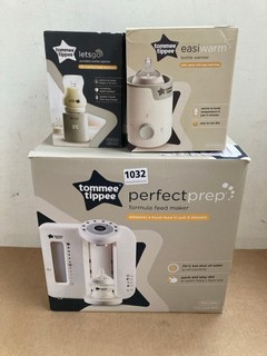 3 X ASSORTED TOMMEE TIPPEE ITEMS TO INCLUDE PERFECT PREP FORMULA FEED MAKER: LOCATION - AR3