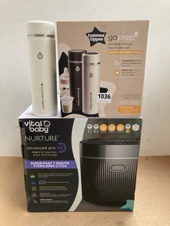 QTY OF ASSORTED BABY CARE ITEMS TO INCLUDE TOMMEE TIPPEE GO PREP PORTABLE FORMULA FEED MAKER: LOCATION - AR3