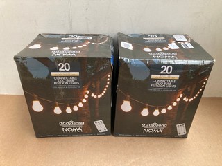 2 X NOMA ADDA LONG 20 CONNECTABLE DUP BULB FESTOON LIGHTS: LOCATION - AR3