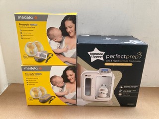 3 X ASSORTED BABY CARE ITEMS TO INCLUDE TOMMEE TIPPEE PERFECT PREP FORMULA FEED MAKER: LOCATION - AR4