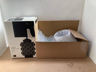 2 X ASSORTED JOHN LEWIS & PARTNERS LIGHTING ITEMS TO INCLUDE BUBBLE TABLE LAMP: LOCATION - AR4