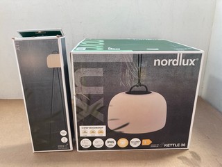 2 X ASSORTED NORD LIGHTING ITEMS TO INCLUDE KETTLE 36 LIGHT: LOCATION - AR7