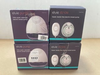 4 X ELVIE ELECTRIC BREAST PUMPS: LOCATION - AR8