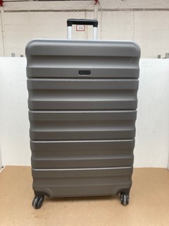 JOHN LEWIS & PARTNERS LARGE GREY & BLACK HARDSHELL SUITCASE: LOCATION - A8T