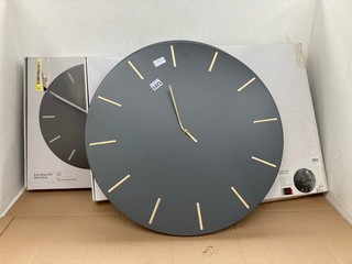 QTY OF ASSORTED JOHN LEWIS & PARTNERS CLOCKS TO INCLUDE MARBLE ANALOGUE MANTEL CLOCK: LOCATION - A8T