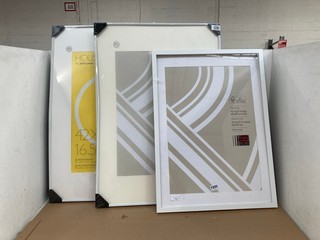 QTY OF ASSORTED WHITE PICTURE FRAMES TO INCLUDE 50X70CM FRAME: LOCATION - A8T