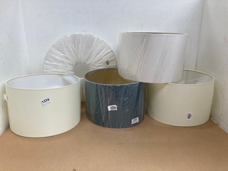 QTY OF ASSORTED JOHN LEWIS & PARTNERS LIGHT SHADES TO INCLUDE 35CM POLYESTER SHADE IN GREY: LOCATION - A7T