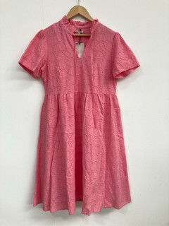 BARBOUR WOMENS PUFF MINI DRESS IN PINK - SIZE UK 12 - RRP £119: LOCATION - A7T