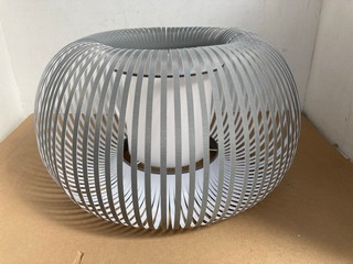 JOHN LEWIS & PARTNERS LARGE HARMONY RIBBED LIGHT SHADE IN GREY: LOCATION - A7T