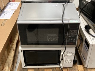 (COLLECTION ONLY) 2 X ASSORTED SILVER AND WHITE JOHN LEWIS & PARTNERS MICROWAVES: LOCATION - A4