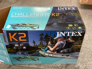 INTEX CHALLENGER K2 2 PERSON KAYAK SPORT SET RRP: £169: LOCATION - A1