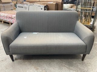 GREY FABRIC 2 SEATER SOFA: LOCATION - A5