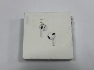 APPLE AIRPODS (3RD GENERATION) WIRELESS EARPHONES (ORIGINAL RRP - £179) IN WHITE: MODEL NO A2564 A2565 A2897 (WITH BOX) [JPTM122017]